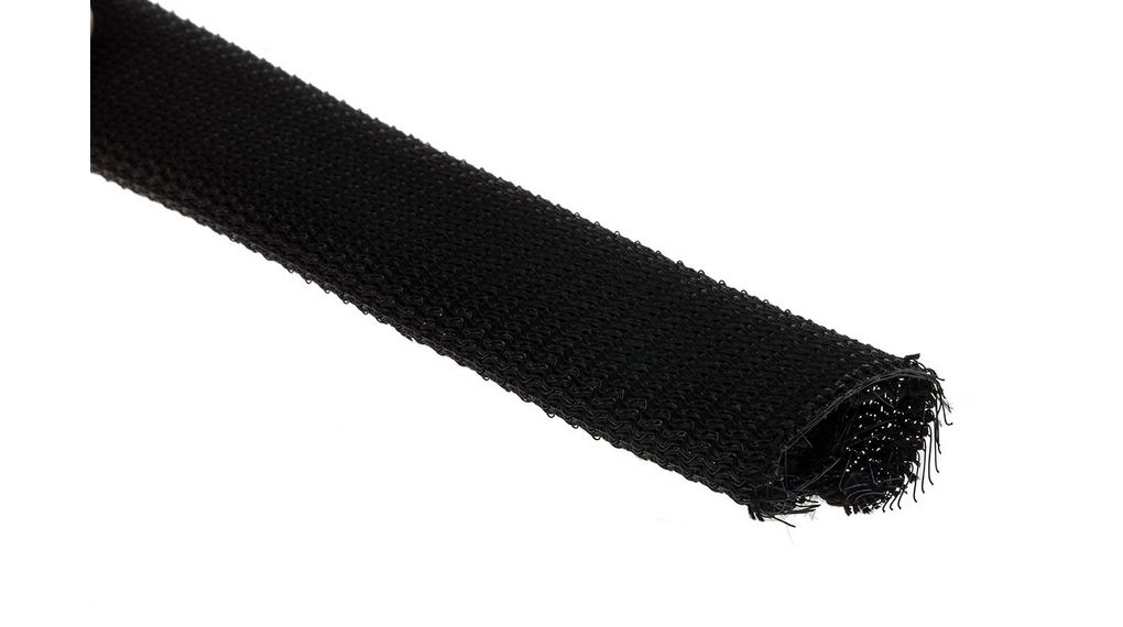 Kabelstrumpf 14 ... 21mm PET 3m Schwarz, Rolle à 3 Meter